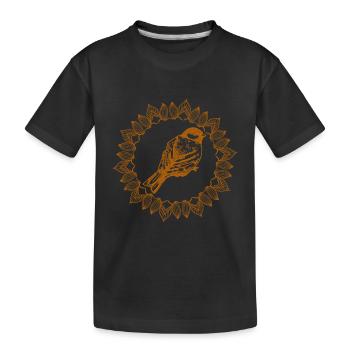 Bird - Flying - Nature Conservation Animal Lover - Forest - Kids' Premium Organic T-Shirt - black - Front