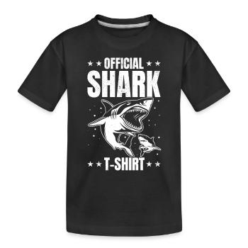 Official Shark T-shirt I Sharkfish Great - Kids' Premium Organic T-Shirt - black - Front