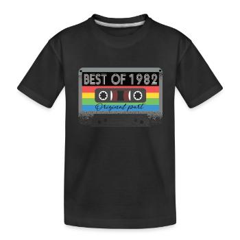 Best Of 1982 Vintage Cassette Retro Anniversaire - T-shirt bio Premium Enfant - noir - Devant