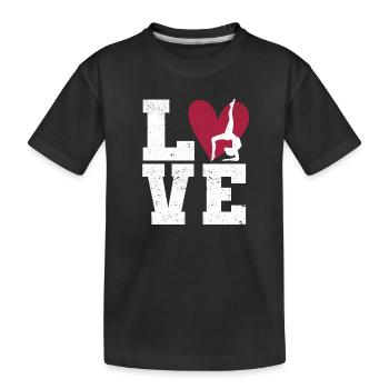 Chers amateurs de gymnastique drôle de gymnaste - T-shirt bio Premium Enfant - noir - Devant