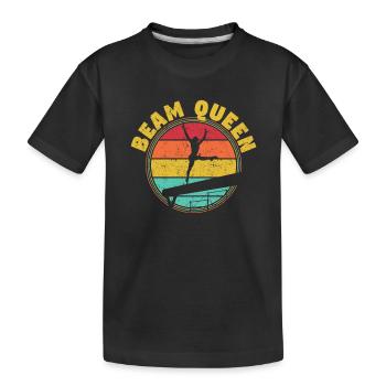 Beam Queen Drôle Gymnastique Queens Turner - T-shirt bio Premium Enfant - noir - Devant