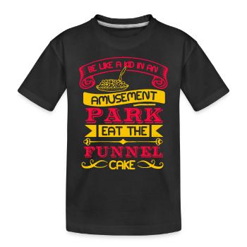 Trichterkuchenliebhaber - Funny Fair - Kinder Premium Bio T-Shirt - Schwarz - Vorne