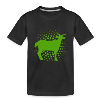 Ziege - Bock - Geiß - Bauernhof - Zoo - Urlaub - Kinder Premium Bio T-Shirt - Schwarz - Vorne