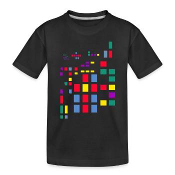 Pixel Art Abstrait Ville Kypto - T-shirt bio Premium Enfant - noir - Devant
