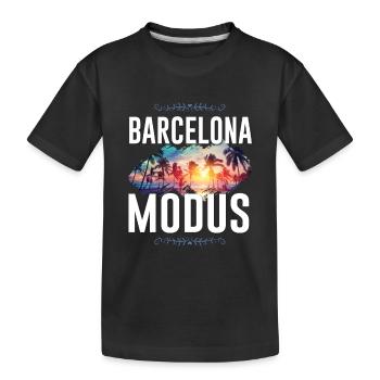 Barcelona Mode - Kids' Premium Organic T-Shirt - black - Front