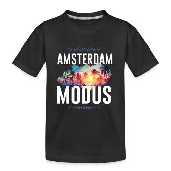 Amsterdam Modus - Kinder Premium Bio T-Shirt - Schwarz - Vorne