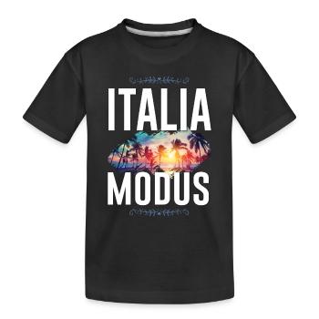 Italia Mode - Kids' Premium Organic T-Shirt - black - Front