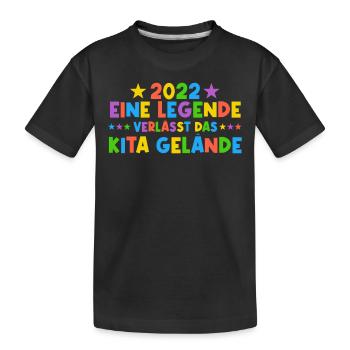 2022 Eine Legende Kita Absolvent - Kinder Premium Bio T-Shirt - Schwarz - Vorne