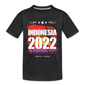 Indonesia 2022 - Kids' Premium Organic T-Shirt - black - Front