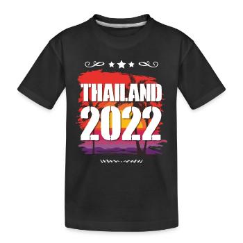 Thailand 2022 - Kids' Premium Organic T-Shirt - black - Front