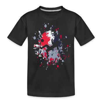 Soccer Scissor Kick Flash Kick Color Splash - Kids' Premium Organic T-Shirt - black - Front