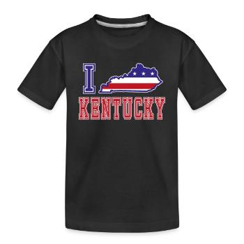 Kentucky USA I love Albama - Kinder Premium Bio T-Shirt - Schwarz - Vorne