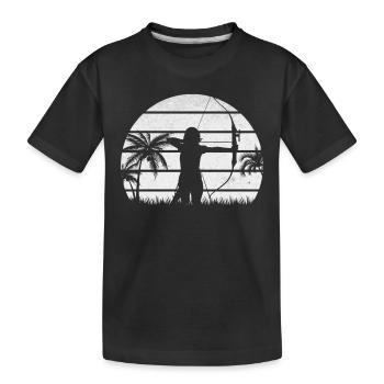 Archery Woman Archery Archery - Kids' Premium Organic T-Shirt - black - Front