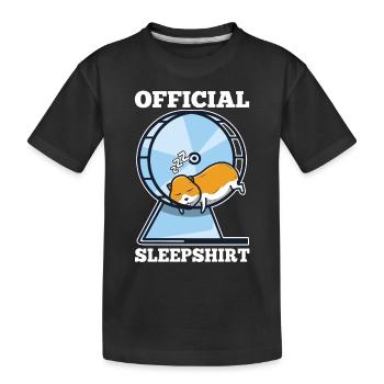 Chemise de nuit officielle Hamster - T-shirt bio Premium Enfant - noir - Devant