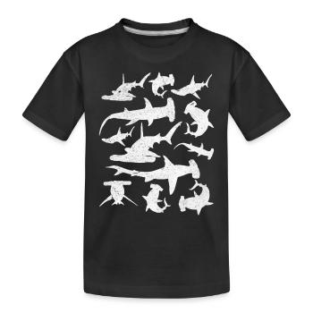 Hammerhead sharks Great white shark Hammerhead shark - Kids' Premium Organic T-Shirt - black - Front