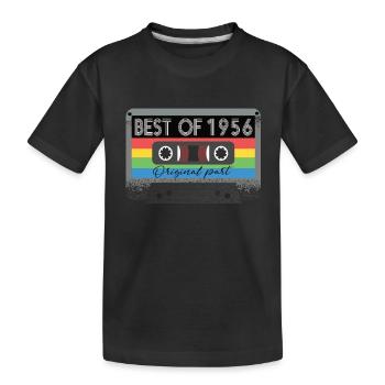 Best Of 1956 Vintage Cassette Retro Anniversaire - T-shirt bio Premium Enfant - noir - Devant