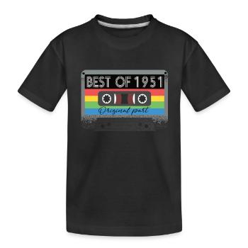Best Of 1951 Vintage Cassette Retro Anniversaire - T-shirt bio Premium Enfant - noir - Devant