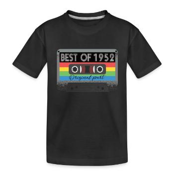 Best Of 1952 Vintage Cassette Retro Anniversaire - T-shirt bio Premium Enfant - noir - Devant
