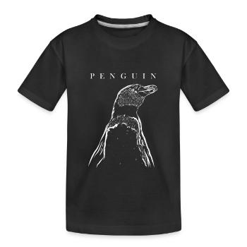 Seevogel Königspinguin Kaiserpinguin Pinguin - Kinder Premium Bio T-Shirt - Schwarz - Vorne