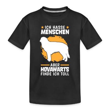 Hovawart finde ich toll deutscher Bauernhund - Kinder Premium Bio T-Shirt - Schwarz - Vorne