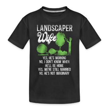Paysagiste Aménagement Paysager - T-shirt bio Premium Enfant - noir - Devant