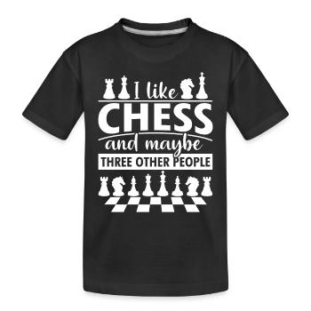 Chess Saying Chess Player - Kids' Premium Organic T-Shirt - black - Front