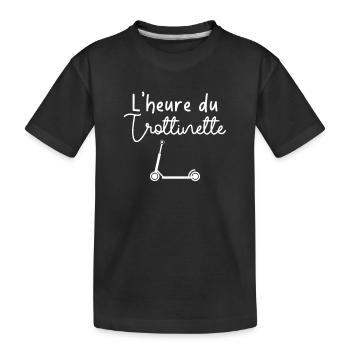L'heure du trottinette - T-shirt bio Premium Enfant - noir - Devant