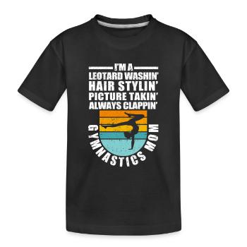 Je suis un maillot Washin' gymnastique Maman Drôle - T-shirt bio Premium Enfant - noir - Devant