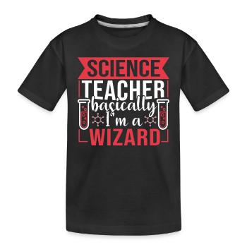 Lehrer Naturwissenschaften Wissenschaft - Kinder Premium Bio T-Shirt - Schwarz - Vorne