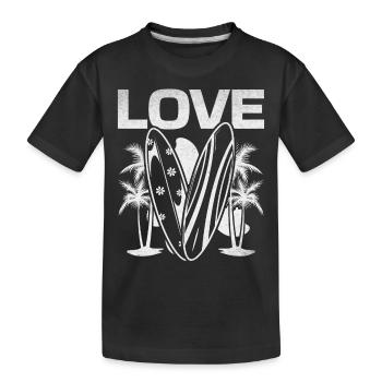 Surfing Surfboard Surfer Surfing Water Surfing - Kids' Premium Organic T-Shirt - black - Front