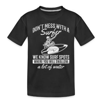 Surfer Sports nautiques Surf Ne vous impliquez pas - T-shirt bio Premium Enfant - noir - Devant