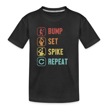 Bump Set Spike Repeat Volley-ballfreak Volley - T-shirt bio Premium Enfant - noir - Devant