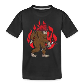 Pompier pompier pompier pompier pompier - T-shirt bio Premium Enfant - noir - Devant
