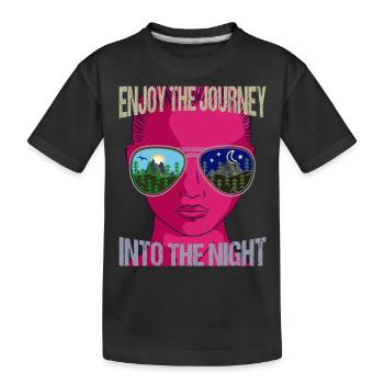 Explorateurs de voyages de vacances dans la nuit - T-shirt bio Premium Enfant - noir - Devant