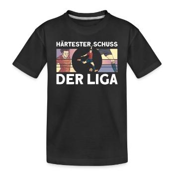 Lustiges Fußball Kreisliga T-Shirt - Kinder Premium Bio T-Shirt - Schwarz - Vorne