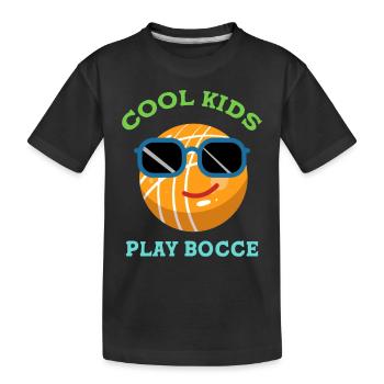 Boccia Child Boule Petanque - Kids' Premium Organic T-Shirt - black - Front