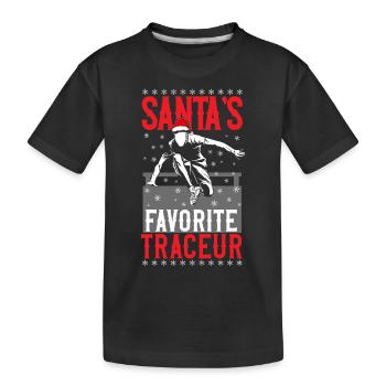 Parkour Free Running Traceur - Kids' Premium Organic T-Shirt - black - Front