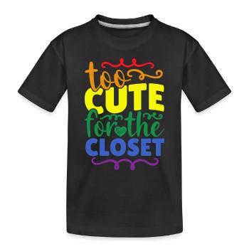 LGBT Schwul Lesbisch Zu süß für den Kleiderschrank - Kinder Premium Bio T-Shirt - Schwarz - Vorne