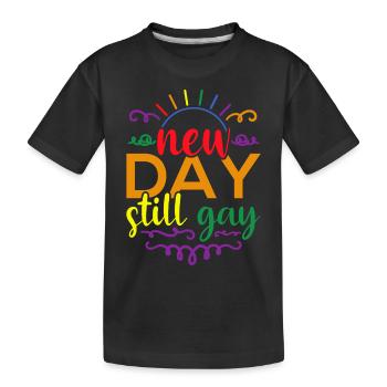 Schwul Lesbisch LGBT Homosexuell Spruch Geschenk - Kinder Premium Bio T-Shirt - Schwarz - Vorne