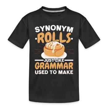 Grammaire Police Professeur d’anglais Anglais Écriture - T-shirt bio Premium Enfant - noir - Devant