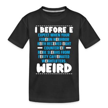 Grammaire Police Professeur d’anglais Anglais Écriture - T-shirt bio Premium Enfant - noir - Devant