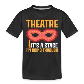 Théâtre C’est une scène que je traverse Broa - T-shirt bio Premium Enfant - noir - Devant