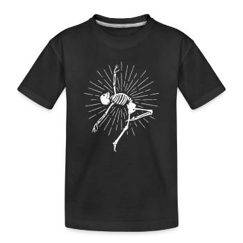 Fun Gymnastics Skeleton Turner Tumbling Trainer - Kids' Premium Organic T-Shirt - black - Front