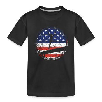 Cool Gymnastique Art USA Drapeau Américain - T-shirt bio Premium Enfant - noir - Devant