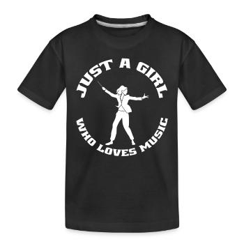 Femme de musique Professeur de musique disant faire de la musique musicien - T-shirt bio Premium Enfant - noir - Devant