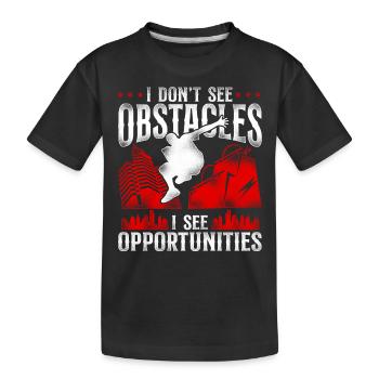 Parkour Free Running Traceur - Kids' Premium Organic T-Shirt - black - Front