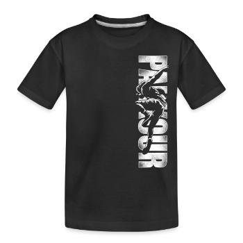Parkour Free Running Traceur - Kinder Premium Bio T-Shirt - Schwarz - Vorne