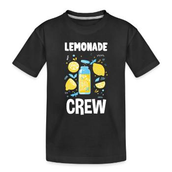 Lemonade Crew Juice Stand - Kids' Premium Organic T-Shirt - black - Front