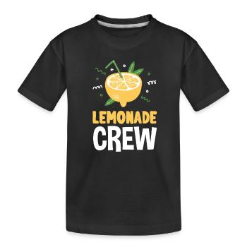 Lemonade Crew Juice Stand - Kids' Premium Organic T-Shirt - black - Front