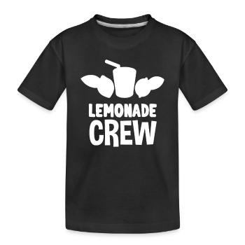 Lemonade Crew Juice Stand - Kids' Premium Organic T-Shirt - black - Front
